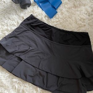 Lija “Match” black tennis athletic workout skort for women